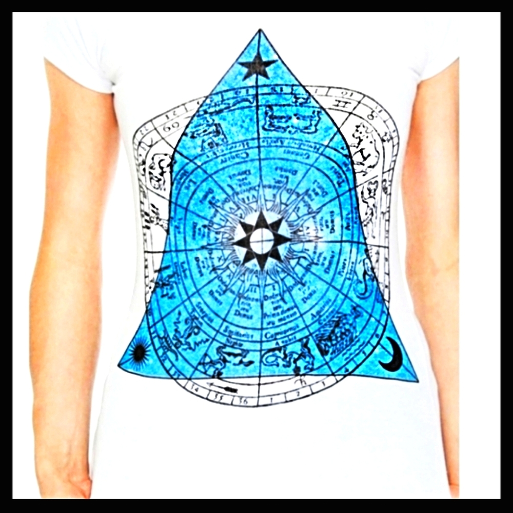 Astrology Graphic Short Sleeve Tee Shirt